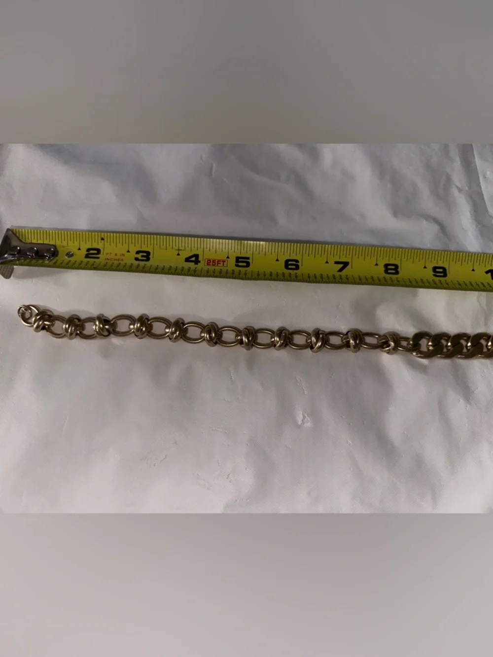 Gold Tone Mixed Link Chain Necklace - Jewelry
